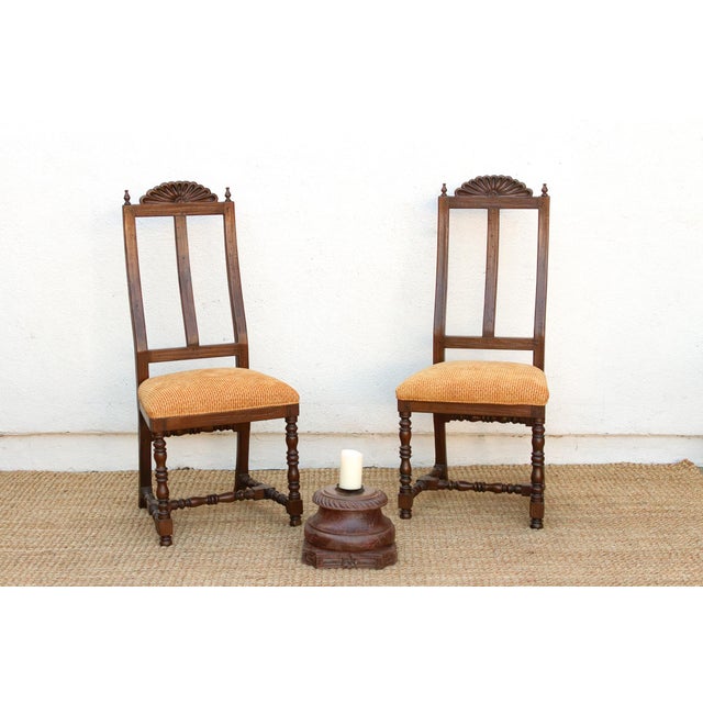 Pair of Spanish Colonial Carved Chairs For Sale - Image 11 of 11