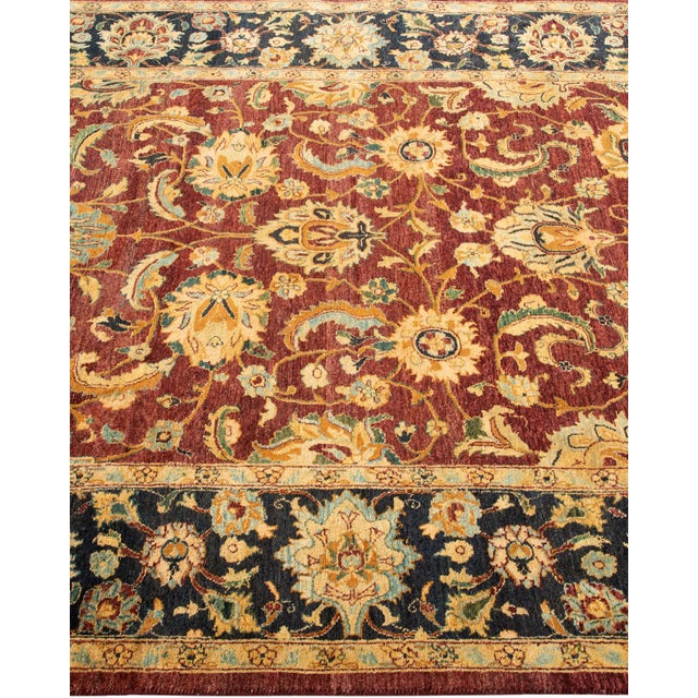 Solo Rugs Mogul, One-of-a-Kind Hand-Knotted Area Rug in Red, 4' 7" x 7' 4" For Sale - Image 4 of 8