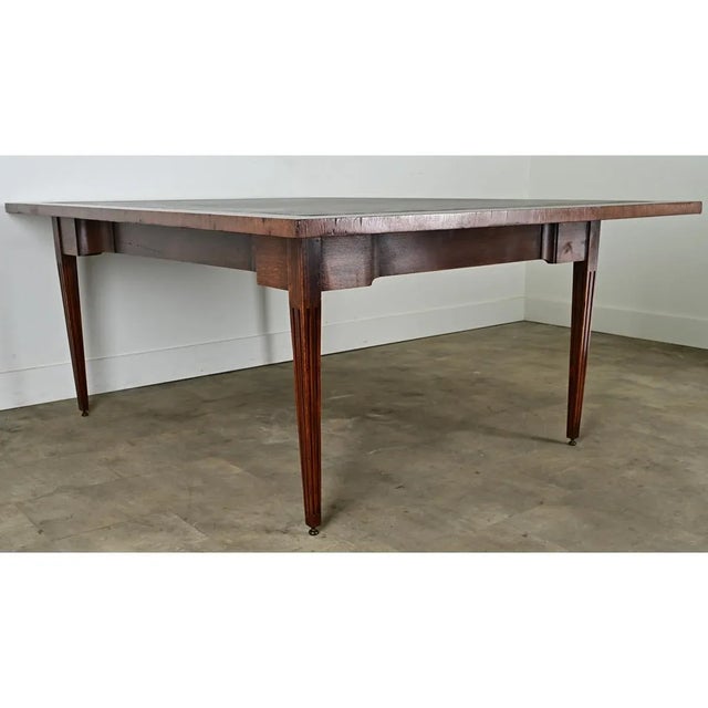 This wide conference table from France is perfect as a conference table, work table, or as a dining table to seat 8-10...