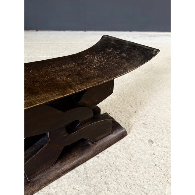 Handcarved Ashanti Tribal Stool, Africa, 1950s For Sale - Image 14 of 17
