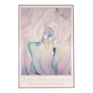 Georgia O'Keeffe Light Iris 1988 Framed Exhibition Poster For Sale