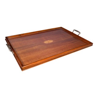 Antique Aperitif Serving Tray, English, Walnut, Afternoon Tea Platter, Edwardian For Sale