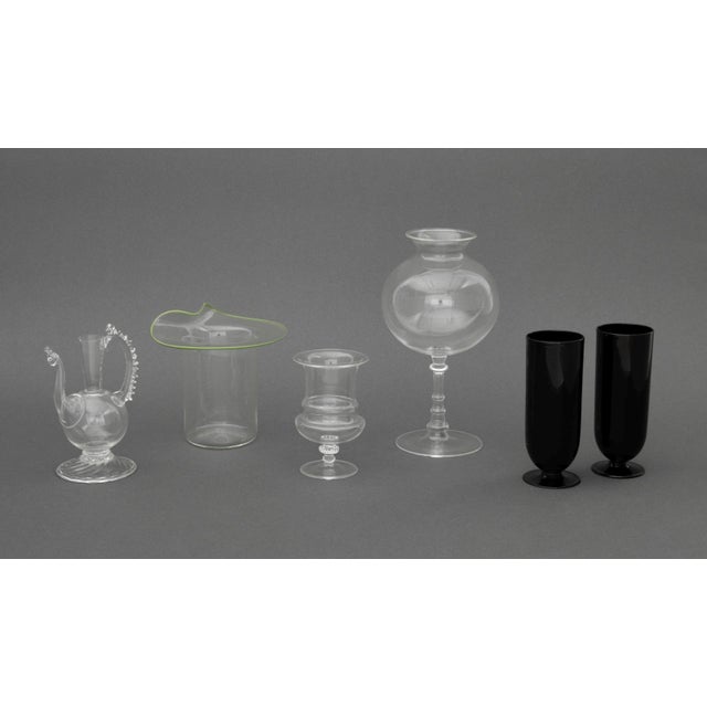 Collection of Six Contemporary Studio Glass Vessels, comprising: two Beau Barrett (American, XX-XXI) clear glass vases...