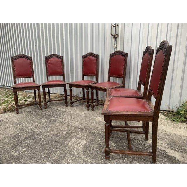 Oak Dining Chairs, 1940s, Set of 6 For Sale - Image 18 of 18