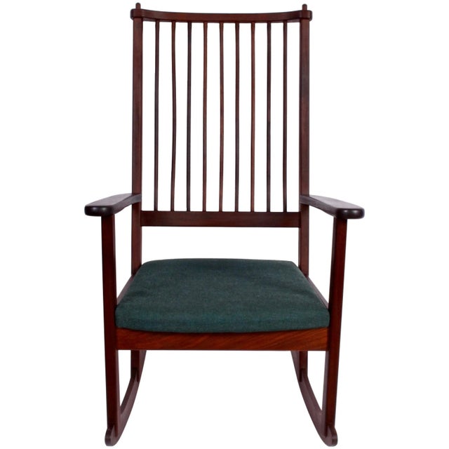 Ynge Ekstrom Rosewood Rocking Chair, 1960s For Sale - Image 10 of 10