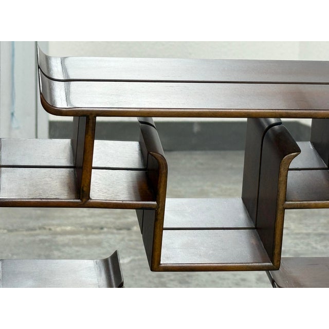 Wood Chinoiserie Wood Wall Mount Curio Cabinet, Vintage For Sale - Image 7 of 12