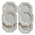 Vintage Octagonal Beaded Porcelain Dessert Plates from Johnson Brothers, 1980s, Set of 6 For Sale