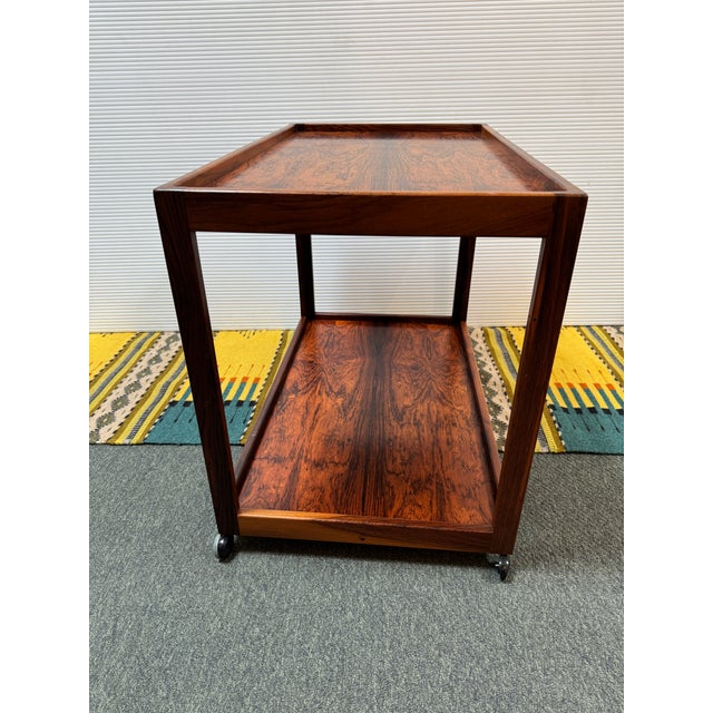 Mid 20th Century Rosewood Bi-Level Trolley, Vintage For Sale - Image 5 of 14