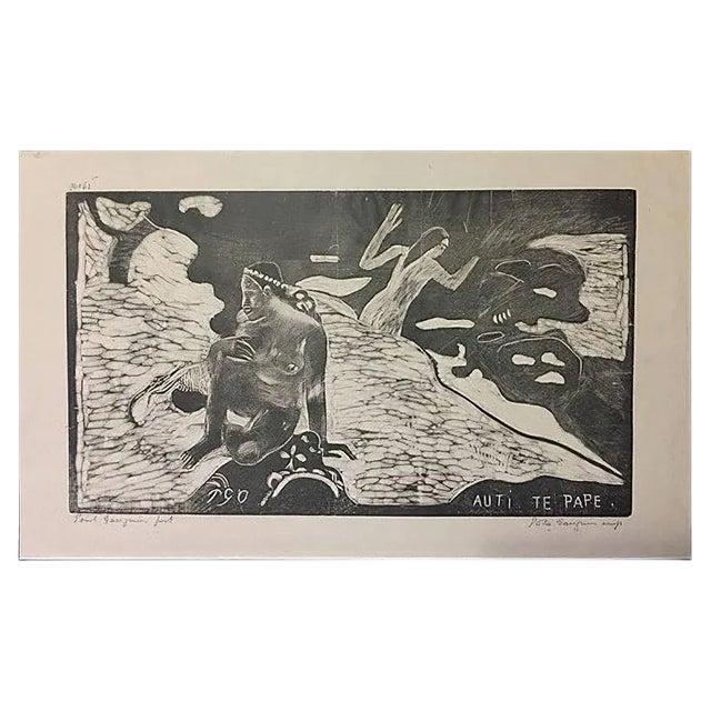Auti te pape (Les Femmes à la Rivière) - Woodcut After Paul Gauguin 1891 1891 For Sale
