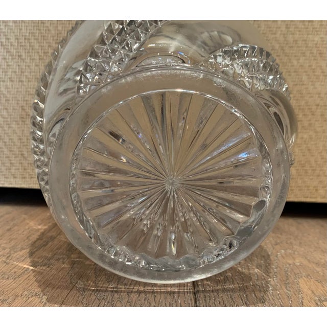 Metal Mid 20th Century Silver and Crystal Biscuit Jar For Sale - Image 7 of 9