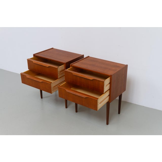 Danish Modern Teak Nightstands by A. Bjerrum & Søn, 1960s, Set of 2 For Sale - Image 14 of 18