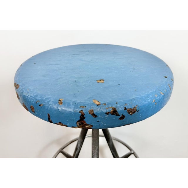Industrial Grey Workshop Stool, 1960s For Sale - Image 6 of 18