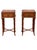 1980s Pair Ethan Allen Faux Bamboo Burl Sofa/Bedside Tables For Sale - Image 5 of 13