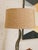 Industrial Mid 20th Century Curved Horn Table Lamp With Woven Shade For Sale - Image 3 of 4