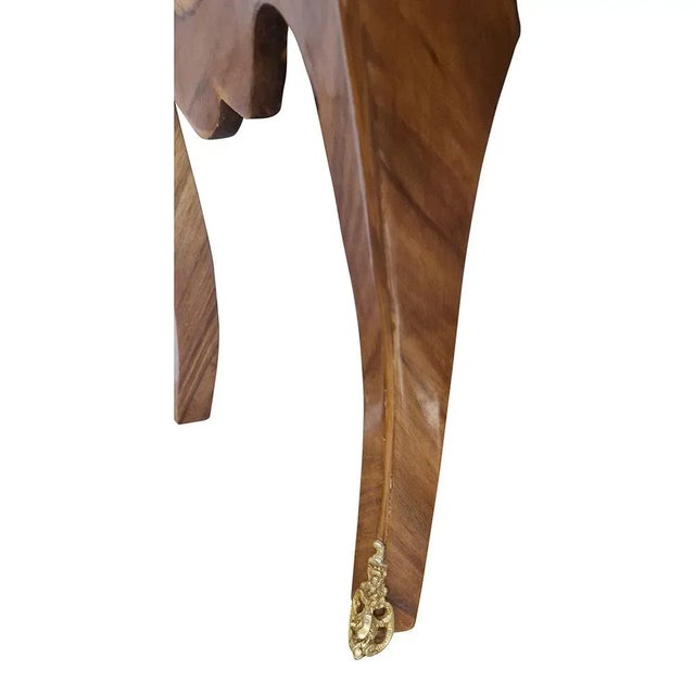 Brown Louis XV Style Bedside Table with Two Drawers, France, 1890s For Sale - Image 8 of 11