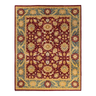 Mogul, One-of-a-Kind Hand-Knotted Area Rug in Purple, 8' 0" x 10' 3" For Sale