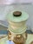 Cream Vintage Neoclassical Style Carved Pedestal Accent Table With 3/4" Glass Top on in-Line Wheels For Sale - Image 8 of 9