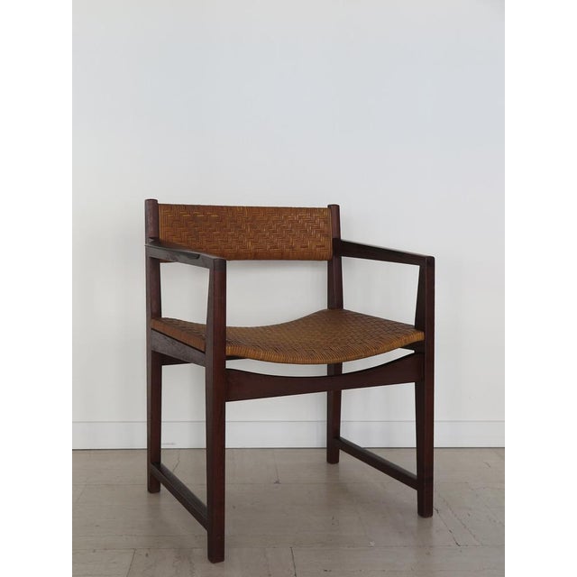 Armchair in Wood & Rattan Hvidt & Orla Mølgaard, Denmark, 1960s For Sale - Image 14 of 14