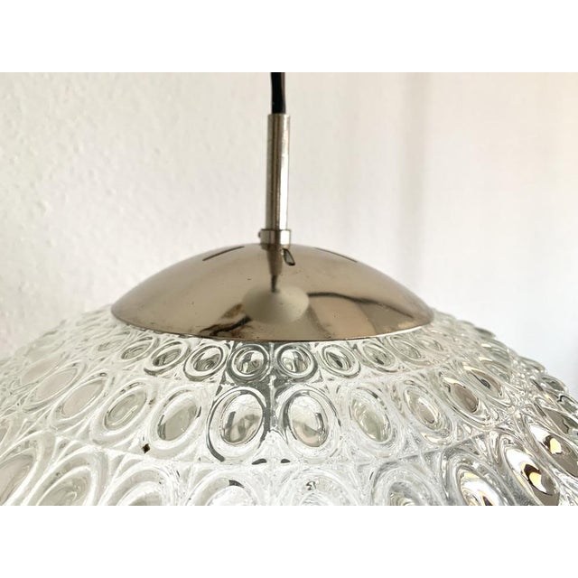 A beautiful Bubble Lamp made of Wabenglas (honeycomb glass), produced in Germany during the 1970s. It requires one E27...