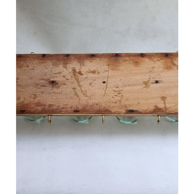 Vintage Wall-Mounted Coat Rack with Hat Rack in Brass, 1950s For Sale - Image 14 of 18