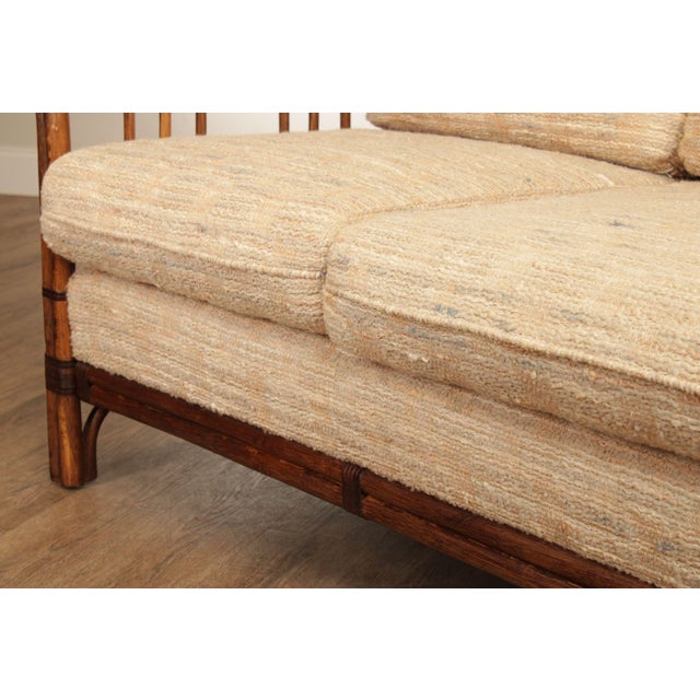 Alexvale Vintage Rattan Upholstered Sofa Chairish