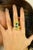 Adjustable Contemporary Ring With Emeralds & Yellow Diamonds Size 6 For Sale In New York - Image 6 of 11