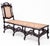 Late 19th-C. English Anglo-Indian Style Carved Oak & Cane Chaise For Sale - Image 4 of 6