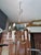 Metal Vintage Glass and Brass Chandelier, 1970s For Sale - Image 7 of 7
