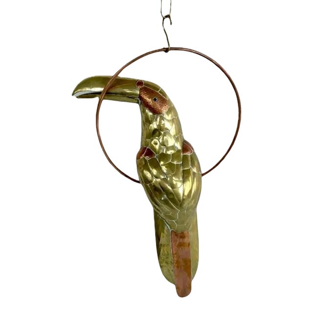 Brass & Cooper Toucan Sculpture by Sergio Bustamante For Sale