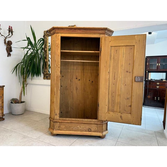 Biedermeier Farmhouse Baroque Cupboard in Softwood from Tyrol For Sale - Image 5 of 9