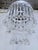 Vintage Crystal Upside Down Waterfall Chandelier With Ornate Silver-Tone Rim For Sale In New York - Image 6 of 8
