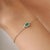 Dainty Stackable Emerald Chain Bracelet in Pure 925 Silver for Everyday Wear For Sale - Image 6 of 11