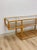 Vintage Console Table Rattan Two-Tier Glass Top Coastal Entryway Sofa Table Rare For Sale - Image 11 of 13