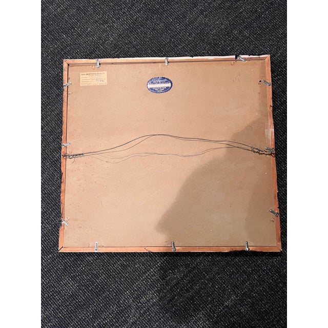 Mid-Century Modern MCM Woodcut Print by Leona Pierce For Sale - Image 3 of 4