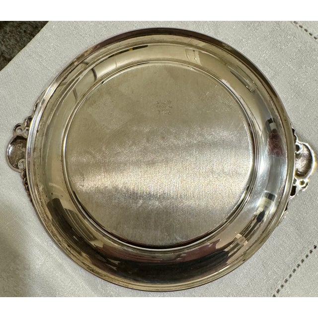 Art Nouveau Mid 20th Century Art Nouveau Webster Sterling Appetizer / Trinket Dish / Wine Coaster For Sale - Image 3 of 4