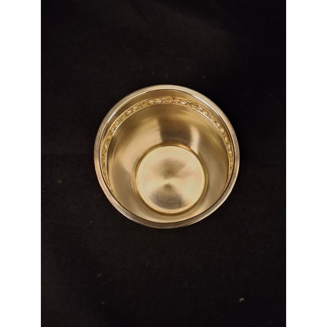 Metal Vintage German 800 Silver Kiddush Cup Shot Glass Gold Wash Interior Gottlieb Kurz For Sale - Image 7 of 13