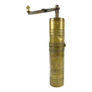 Early 20th Century Brass Ottoman Turkish Spice Coffee Grinder Mill