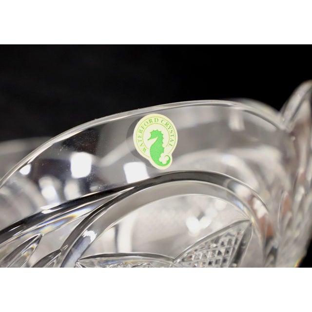 Transparent Waterford Crystal Ireland 10" Heritage of Ireland Scalloped Footed Bowl For Sale - Image 8 of 10