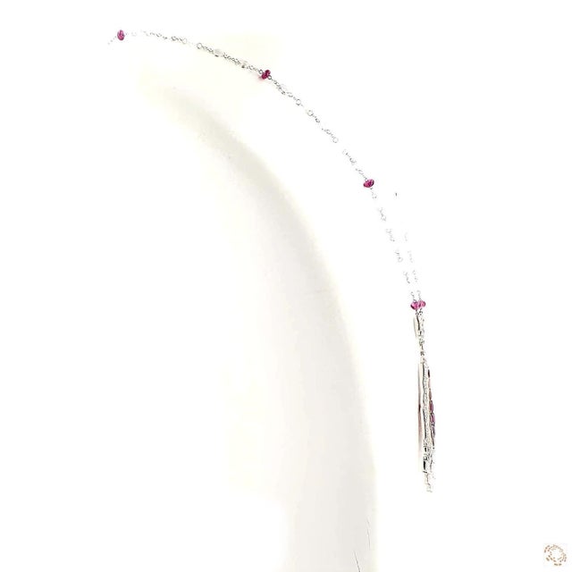 Platinum 8.55 Carat Rose Cut Diamond Gold Platinum Chain Necklace For Sale - Image 8 of 9