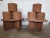 Poufs and 2 Round String Tables and Rattins, Set of 6 For Sale - Image 4 of 4