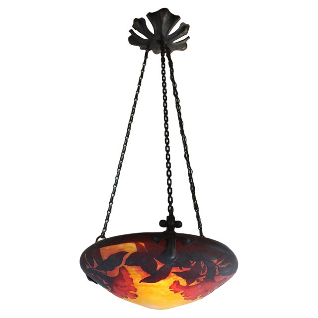 French Art Nouveau Pendant Light, 1900 For Sale