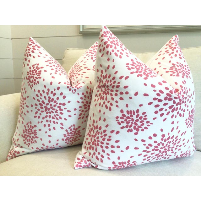 American Scalamandre "Fireworks" in Cupcake Pink Pillows- a Pair For Sale - Image 3 of 3