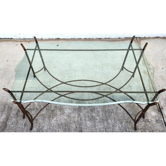 Vintage French Coffee Table Faux Bois For Sale - Image 4 of 15