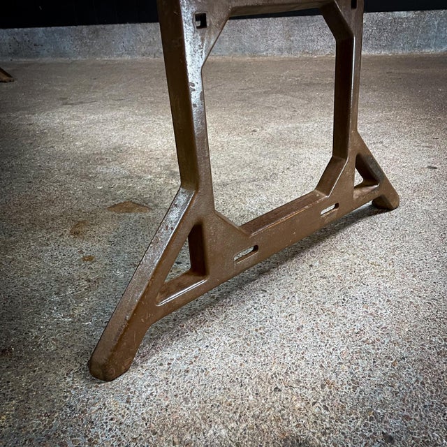 Industrial Dining Table in Beech For Sale - Image 6 of 15