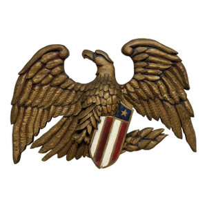 Vintage Patriotic American Bald Eagle Wall Plaque