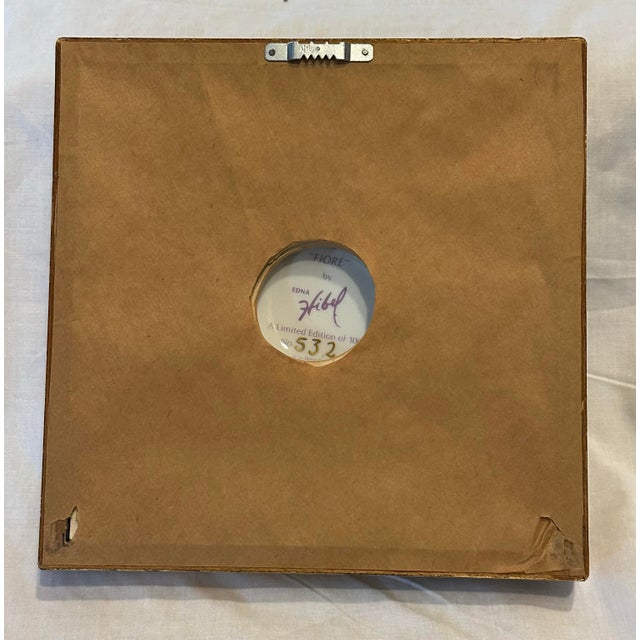 Raspberry Red Edna Hibel “Fiore” the Song of Life For Sale - Image 8 of 9