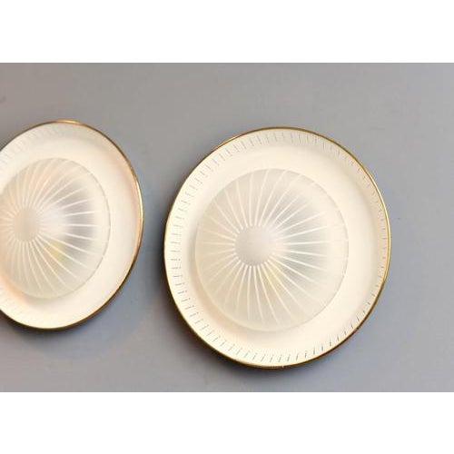 Mid-Century Modern Striped Glass Wall Lights, 1950s, Set of 2 For Sale - Image 3 of 11