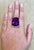 Huge 40Ct Checker Board Cushion Cut Natural Amethyst Cocktail Ring 14KYG, 15.8gm For Sale - Image 13 of 18