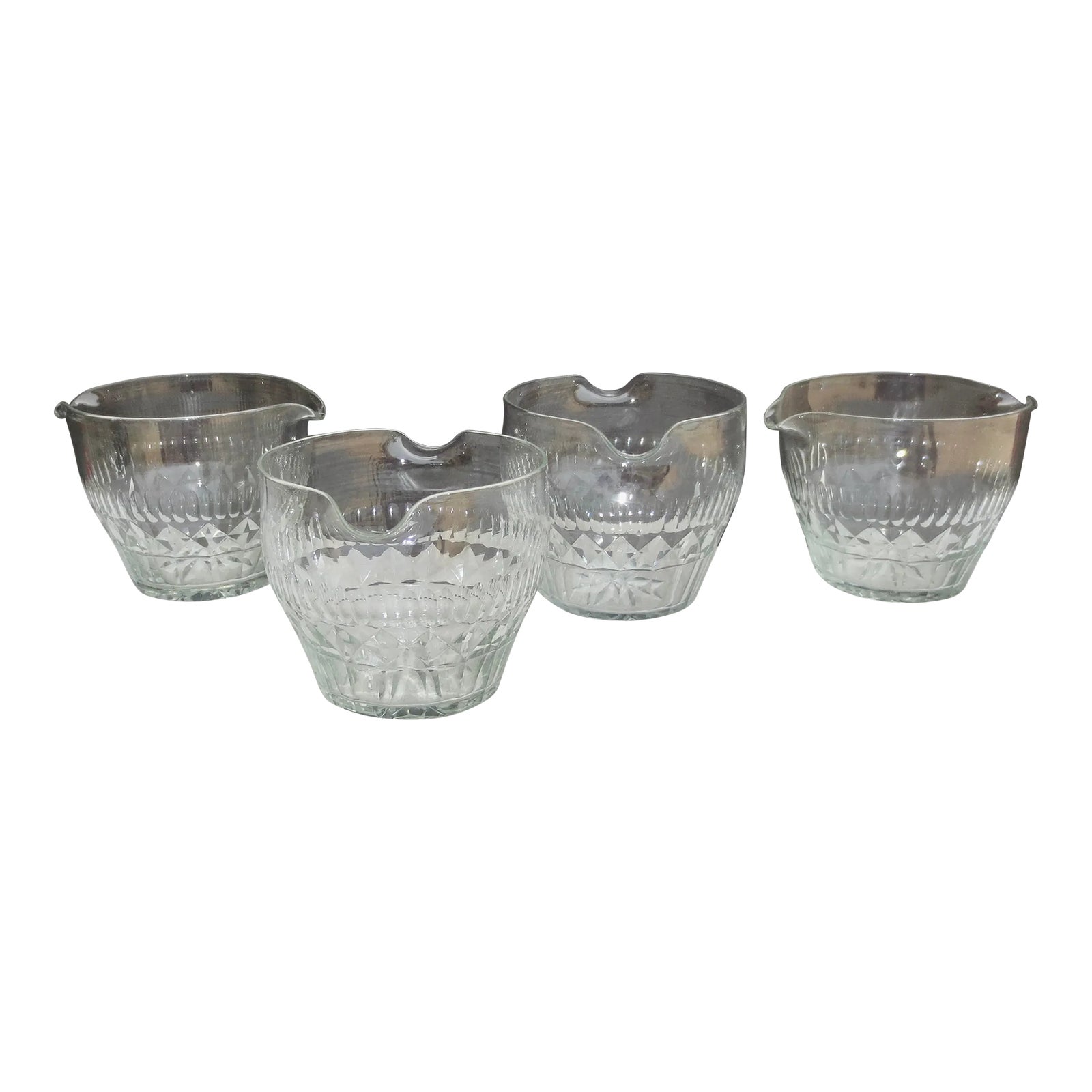 Four 18th Century Irish Cut Glass Wine Rinsers - Set of 4 | Chairish