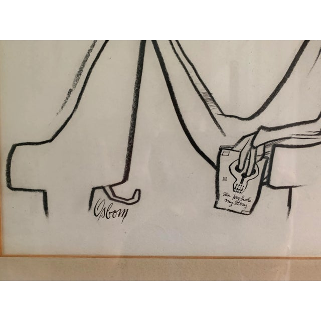 A fine grease pencil drawing by Robert Osborn (1904-1994), master cartoonist. Originals by the artist are rare. Original...